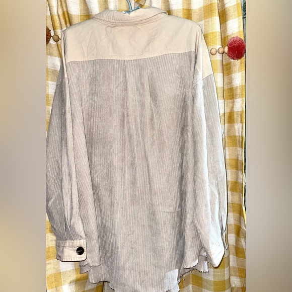 Shirt jacket corduroy L Large oversized button down shacket - Picture 2 of 4